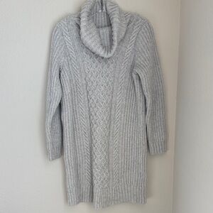 Banana Republic women’s Soft Gray Cable Knit Mini Dress Size XL